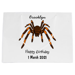 Bolsa De Regalo Grande Personalizado de araña tarántula arenosa marrón y 