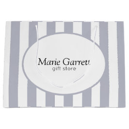 Bolsa De Regalo Grande Personalizado de bandas grises clásicas