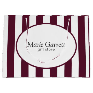 Bolsa De Regalo Grande Personalizado de bandas maroon clásicas