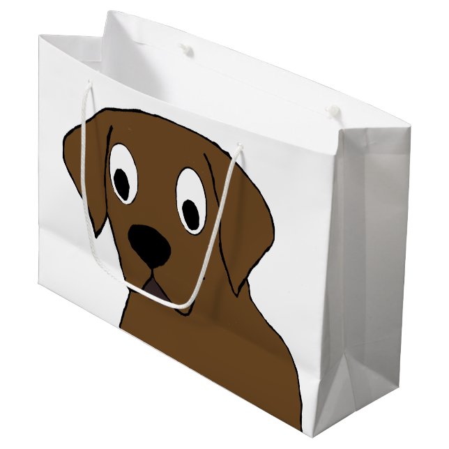 Bolsa De Regalo Grande personalizado de chocolate labrador (Angulo Anverso)