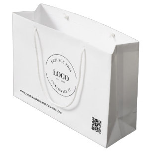 Bolsa De Regalo Grande Personalizado de código QR instantáneo Logotipo co