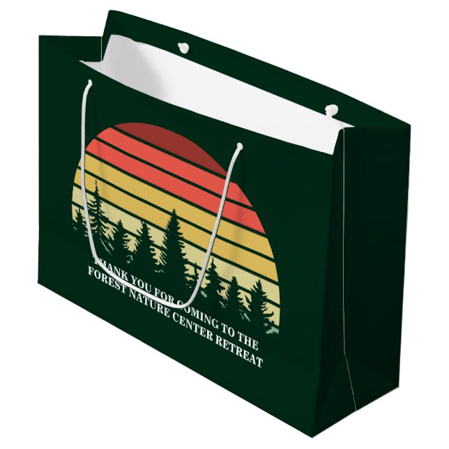 Bolsa De Regalo Grande Personalizado de la reserva natural del atardecer  (Angulo Anverso)