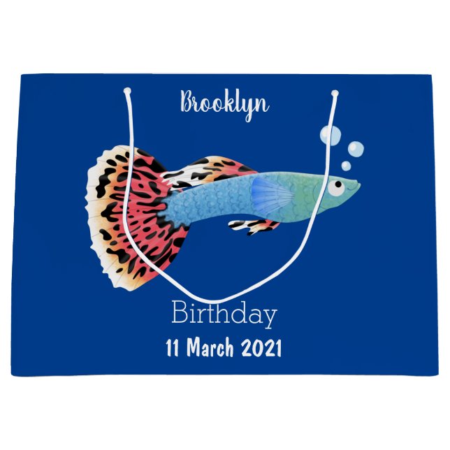 Bolsa De Regalo Grande Personalizado de peces tropicales adormilados (Anverso)