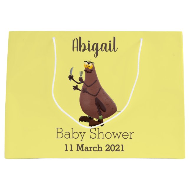 Bolsa De Regalo Grande Personalizado de pulgas fea hambrienta (Anverso)