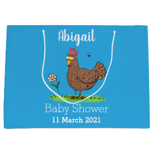 Bolsa De Regalo Grande Personalizado divertido de pollo rústico y caprich