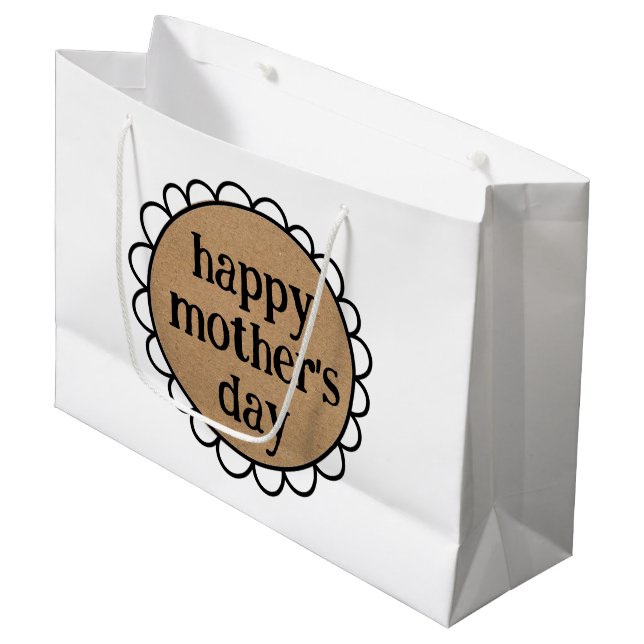 Bolsa De Regalo Grande Personalizado FELIZ DÍA DE LA MADRE (Angulo Anverso)