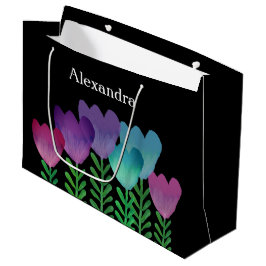 Bolsa De Regalo Grande Personalizado Floral Moderno Y Elegante