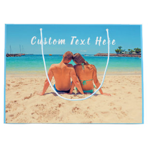 Bolsa De Regalo Grande Personalizado Foto Texto Regalo Bolsa Tus Fotos Fa