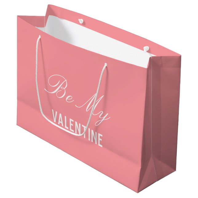 Bolsa De Regalo Grande Personalizado Happy San Valentín nombre personaliz (Angulo Anverso)