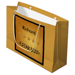 Bolsa De Regalo Grande Personalizado jefe de cinco estrellas en el Día d