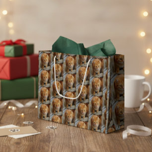 Bolsa De Regalo Grande Personalizado personalizado de foto de perro de ga