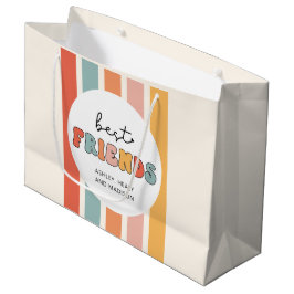 Bolsa De Regalo Grande Personalizado Retro Mejor Amigos BFFs Cute Besties