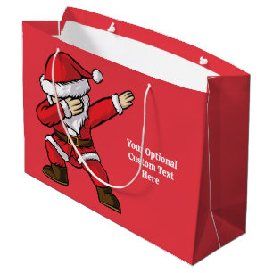 Bolsa De Regalo Grande Personalizado Textos Dabbing Dancing Santa