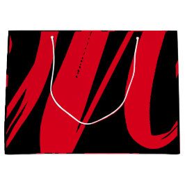 Bolsa De Regalo Grande Personalizado único negro y rojo