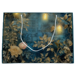 Bolsa De Regalo Grande Personalizado Vintage Christmas Lights