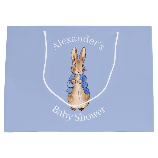 Bolsa De Regalo Grande Personalizar el Baby Shower de Peter the rabbit (Anverso)