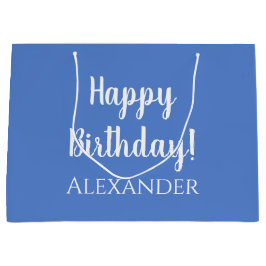 Bolsa De Regalo Grande Personalized Birthday Pastel Blue Party Favor
