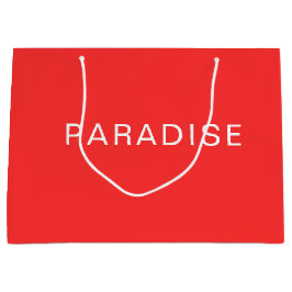 Bolsa De Regalo Grande Personalized Custom Text Neon Red Large Gift Bag