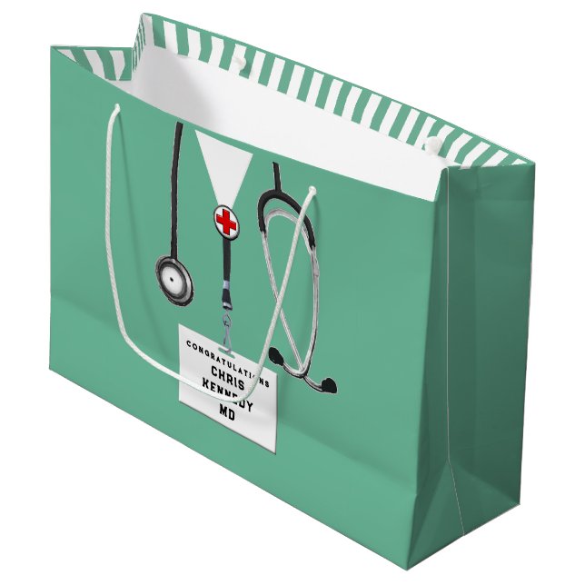Bolsa De Regalo Grande Personalized Doctor Medical School (Angulo Anverso)