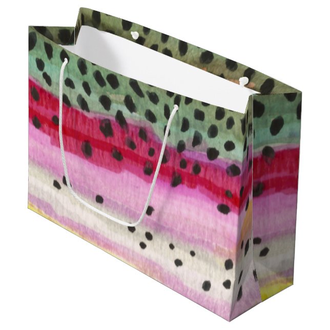 Bolsa De Regalo Grande Pesca de trucha arco iris (Angulo Anverso)