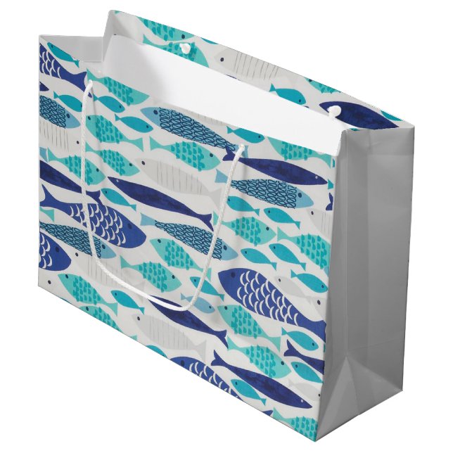 Bolsa De Regalo Grande Pescado azul (Angulo Anverso)