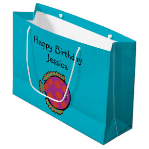 Bolsa De Regalo Grande Pescados rosados y anaranjados del lunar