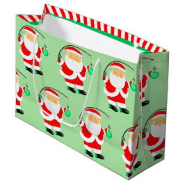 Bolsa De Regalo Grande Pescando Vacaciones de Navidad