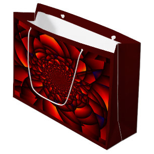 Bolsa De Regalo Grande Pétalo Rojo Negro Azul