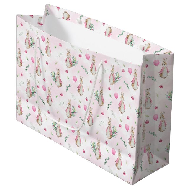 Bolsa De Regalo Grande Peter Rabbit Pink (Angulo Anverso)