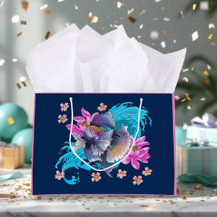Bolsa De Regalo Grande Pez luchador siamés Betta