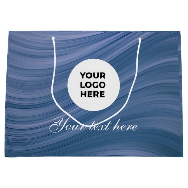 Bolsa De Regalo Grande Photo Upload | Waterproof Square Label (Anverso)