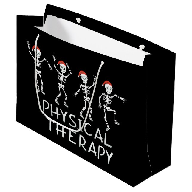 Bolsa De Regalo Grande Physical Therapist Skeleton Christmas DPT Student  (Angulo Anverso)