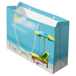 Bolsa De Regalo Grande Pickle De Cumpleaños En Una Silla Con Cóctel
