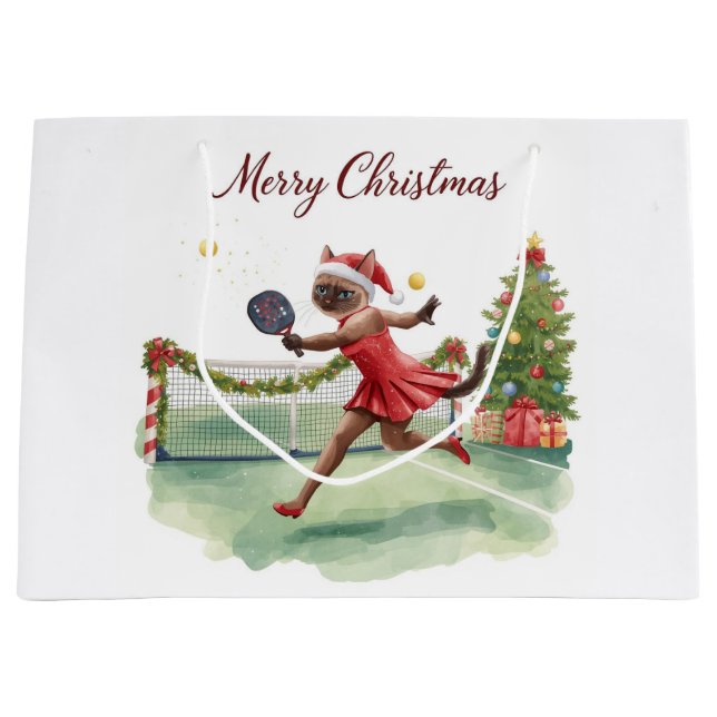 Bolsa De Regalo Grande Pickleball Christmas Party Design Merry Christmas (Anverso)