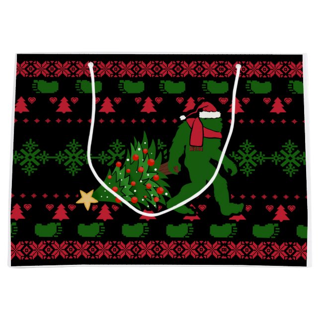 Bolsa De Regalo Grande Pie grande sobre fondo de punto (Anverso)