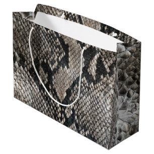 Bolsa De Regalo Grande Piel de serpiente Python - RICA Moda Elegante