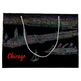 Bolsa De Regalo Grande Pier naval Chicago 1920's NEON Art Windy City