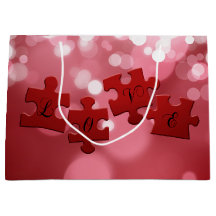 Piezas de rompecabezas de la escritura de amor