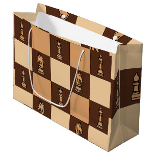 Bolsa De Regalo Grande Piezas de tablero de ajedrez
