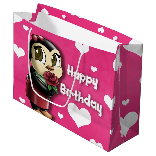 Bolsa De Regalo Grande Pingüino (Angulo Anverso)