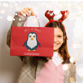 Bolsa De Regalo Grande Pingüino
