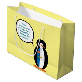 Bolsa De Regalo Grande Pingüino Hablador Azoriano Personalizado