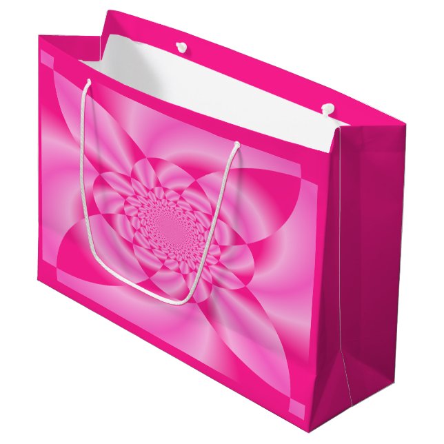Bolsa De Regalo Grande Pink Leaf Petal (Angulo Anverso)