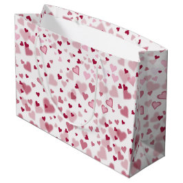 Bolsa De Regalo Grande  Pink Lovely Hearts Pattern 