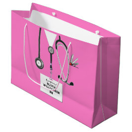 Bolsa De Regalo Grande Pink Nurse Graduation Large Gift Bag