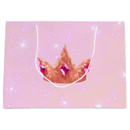 Bolsa De Regalo Grande Pink Princess Birthday Gift Bag
