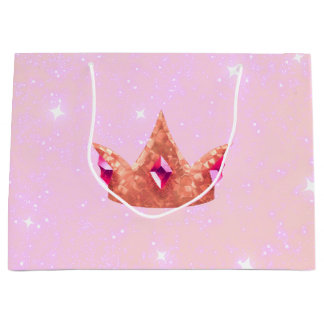 Bolsa De Regalo Grande Pink Princess Birthday Gift Bag