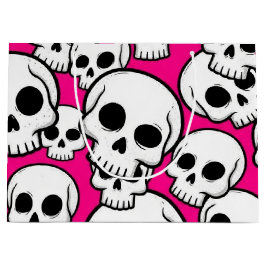 Bolsa De Regalo Grande Pink Skull Pattern Gift Bag