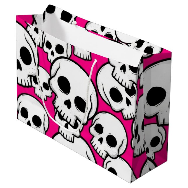 Bolsa De Regalo Grande Pink Skull Pattern Gift Bag  (Angulo Anverso)