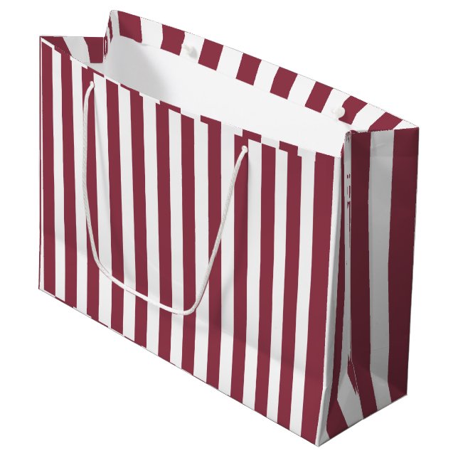 Bolsa De Regalo Grande Pink Stripes Birthday (Angulo Anverso)